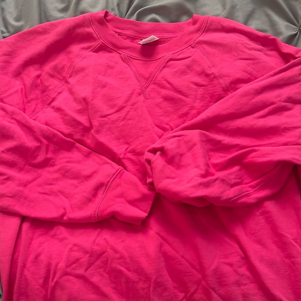 Jcrew pink pull over size large